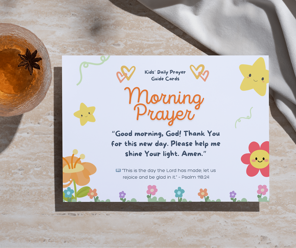 Kids’ Daily Prayer Guide Cards for Girls (Set of 8)