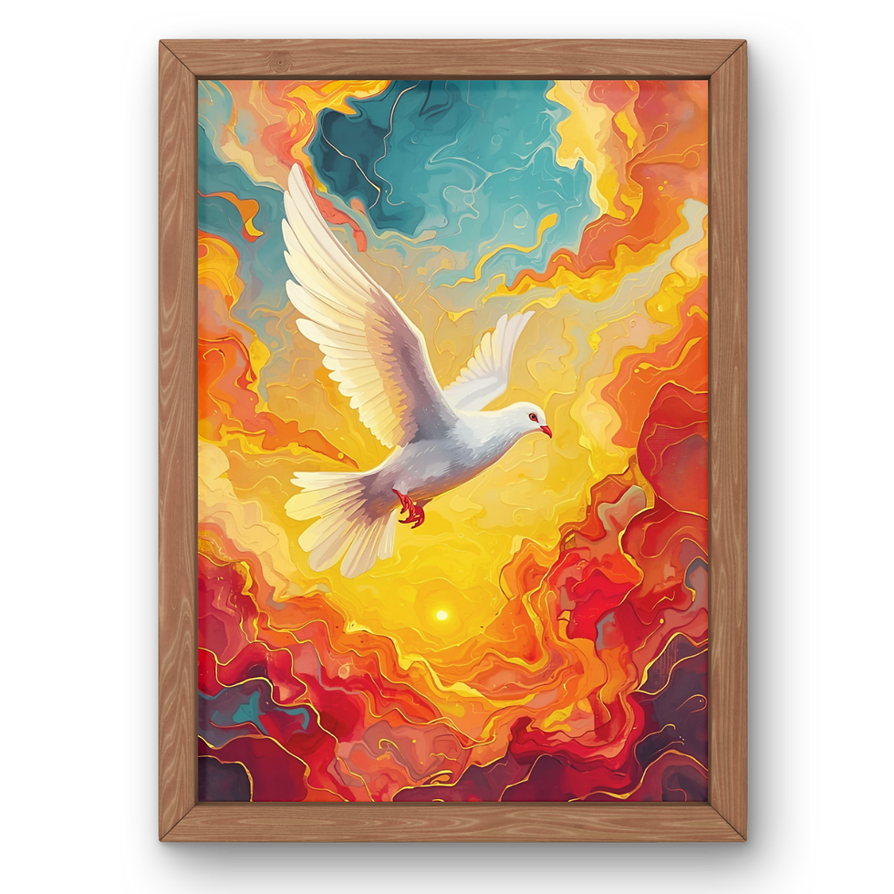 Abstract Dove of Peace Art Print