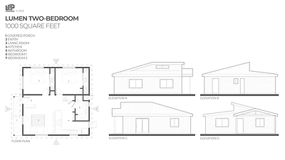 Urban Infil Project Lumen 1000 SF design drawing