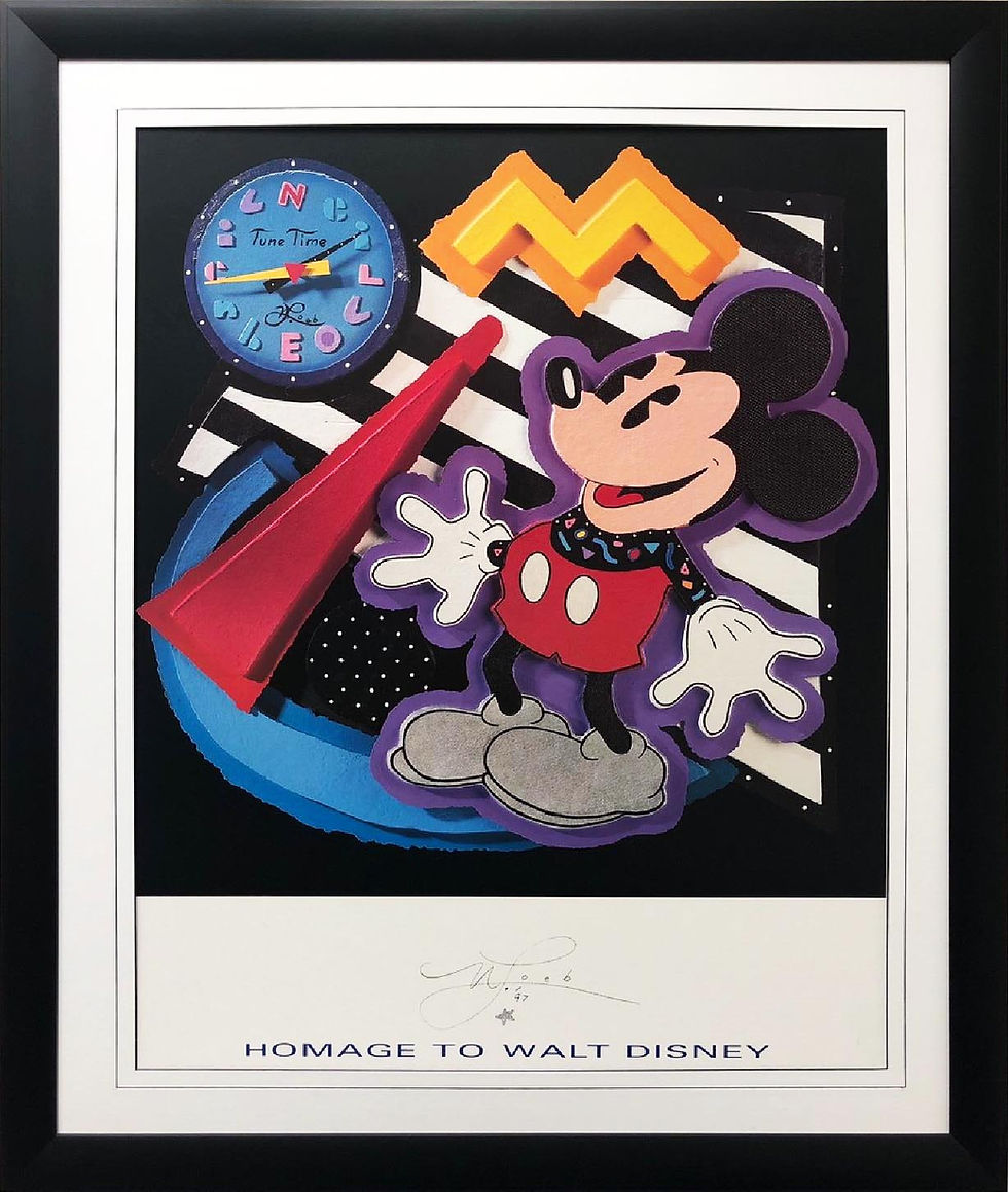 Thumbnail: Neil Loeb "Homage to Walt Disney" New FRAMED Pop Art