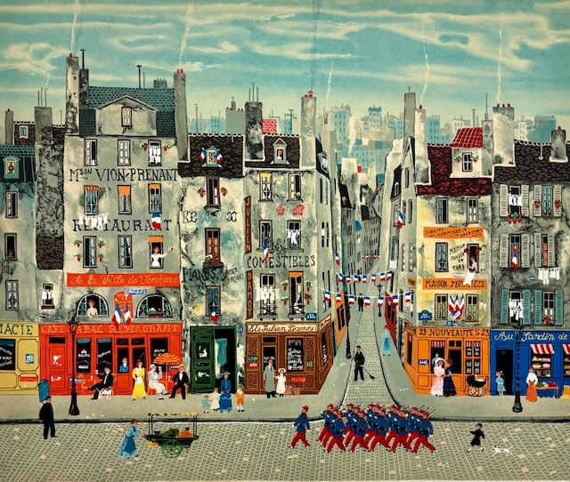 Thumbnail: Michel Delacroix " A La Ville de Vendome " Hand Signed Limited Edition Litho