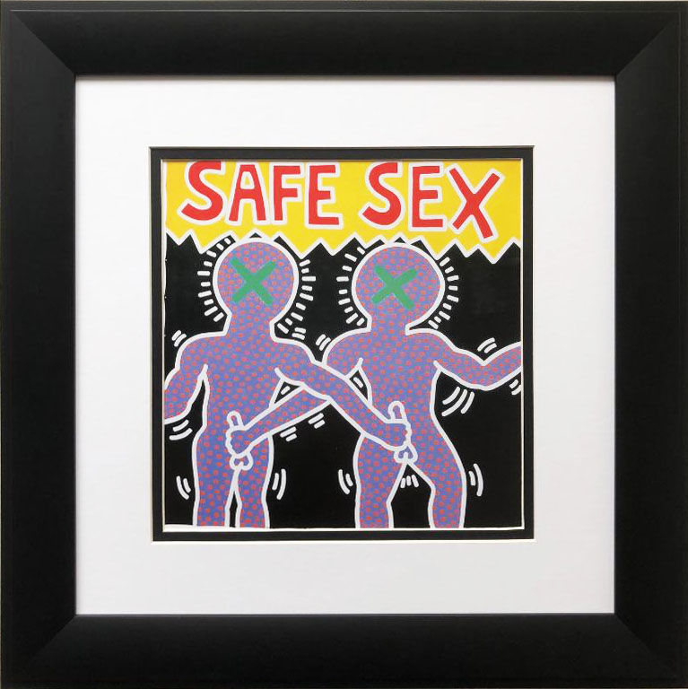 Keith Haring "Safe Sex" CUSTOM FRAMED Print