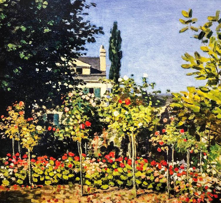 Thumbnail: Claude Monet "Garden in Bloom, in Sainte-Adresse" 1866 CUSTOM FRAMED