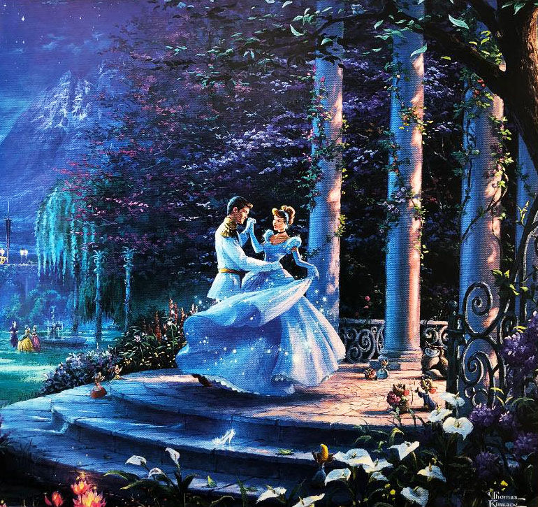 Thumbnail: Thomas Kinkade "Cinderella " New CUSTOM FRAMED Art