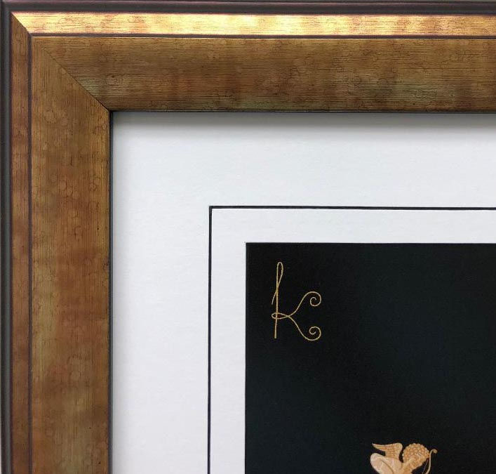 Thumbnail: Erte "K" CUSTOM FRAMED Vintage Print Art Deco Alphabet Letter Suite