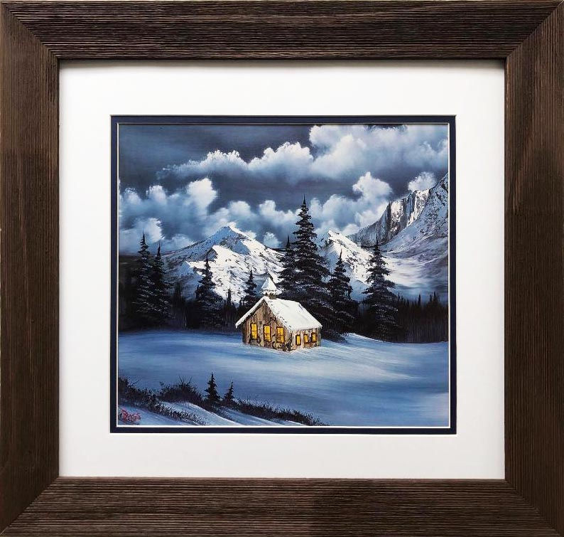Bob Ross "Silent Night" CUSTOM FRAMED ART