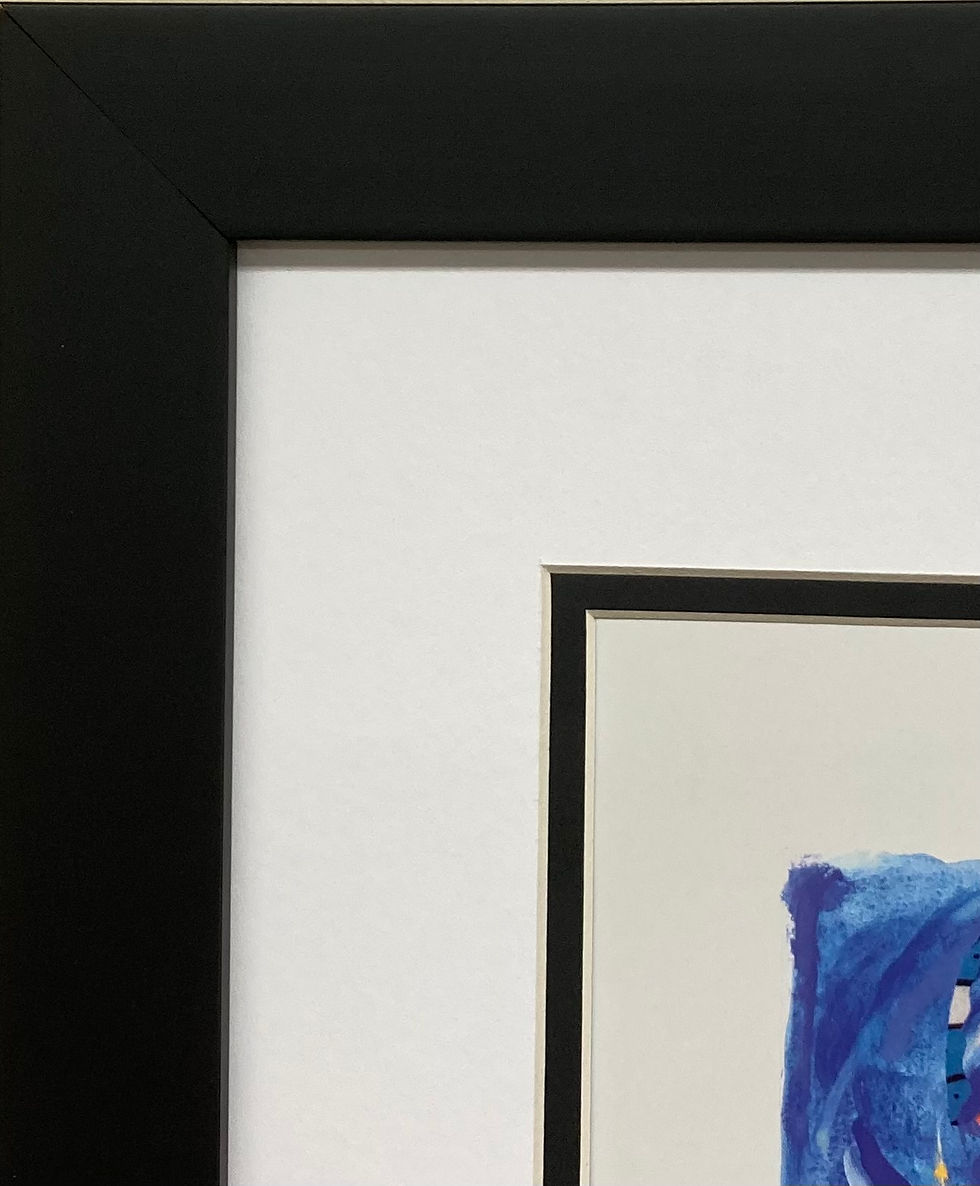 Thumbnail: Emma Amos "Art Heaven 2006" CUSTOM FRAMED Black Art