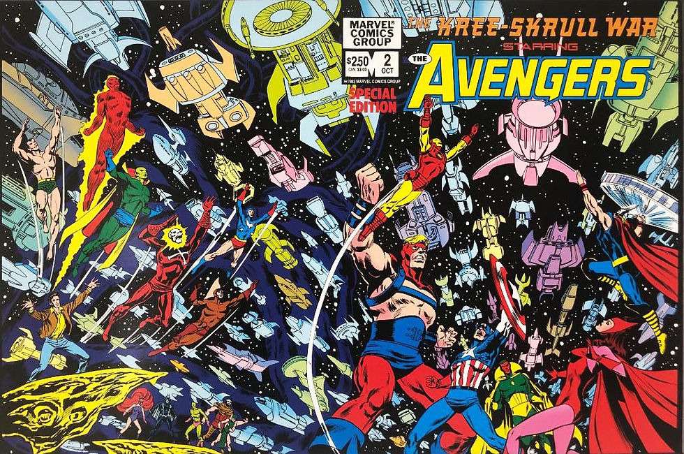 Thumbnail: Marvel "Kree Skrull War Starring the Avengers " #2 Framed Comic Book Poster
