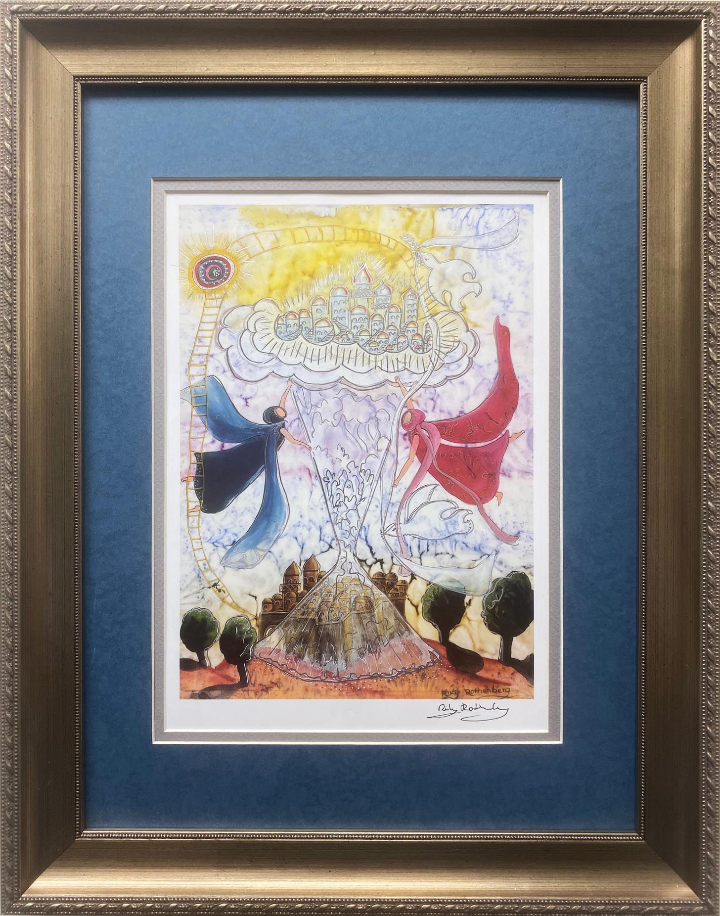 Riky Rothenberg "The Heaven is My Throne" Signed Art Biblical Psalms Isaiah NEW