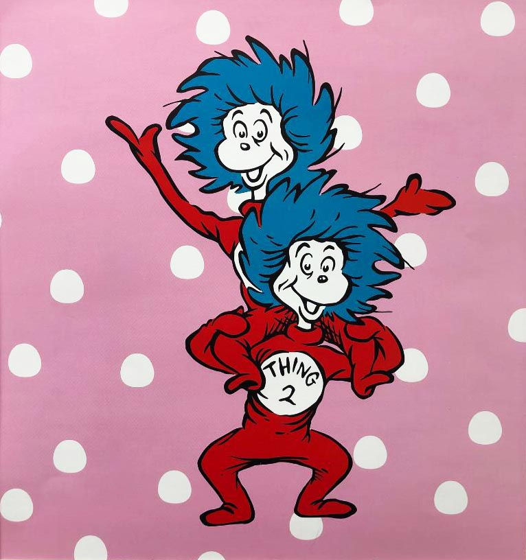 Thumbnail: Dr. Seuss "Thing 1 and Thing 2" NEW FRAMED ART