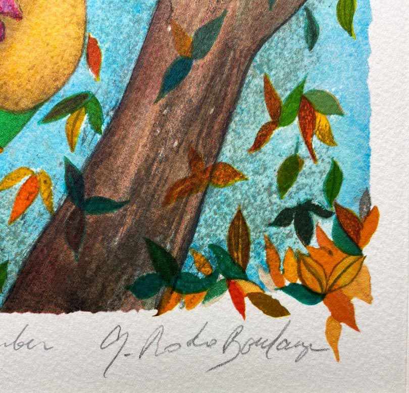 Thumbnail: G.R. Boulanger "September" Signed & # FRAMED ART