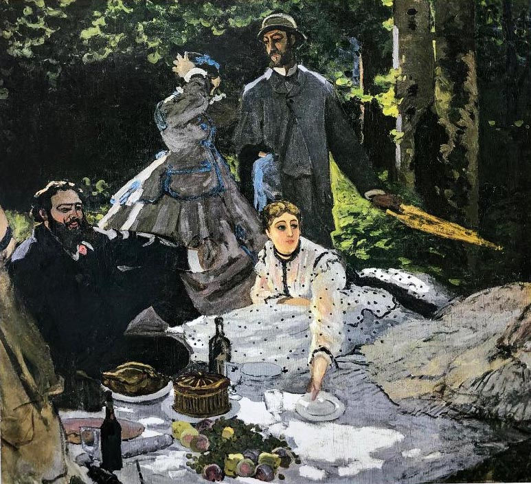 Thumbnail: Claude Monet "Luncheon on the Grass" CUSTOM FRAMED (Central panel) 1865-66