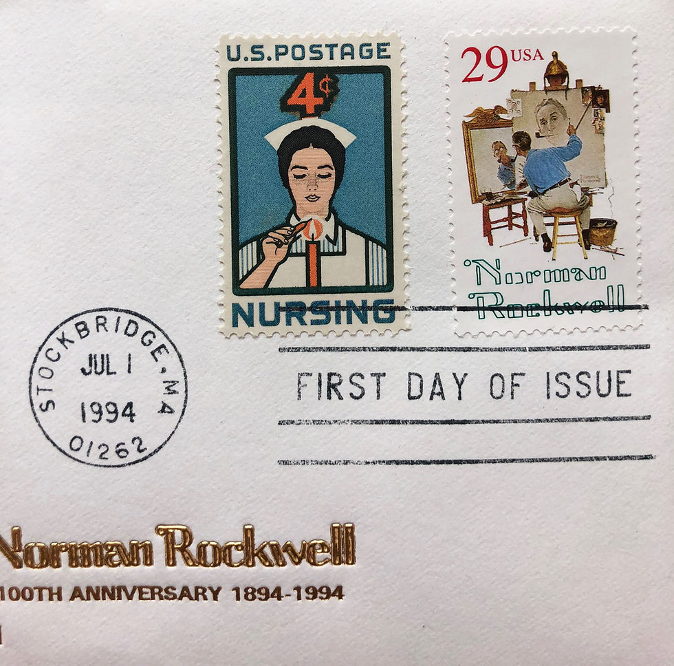 Thumbnail: Norman Rockwell "The Little Nurse" First Day Issue Stamp Limited Edition Framed