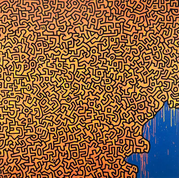 Thumbnail: Keith Haring "Brazil" CUSTOM FRAMED Print