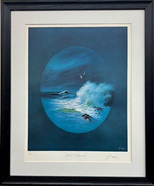 Gregg "Until Tomorrow" FRAMED Hand Signed & # Lithograph Wave Art Seascape NEW