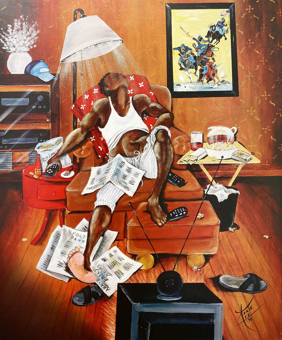 Thumbnail: Annie Lee "In Control" NEW Custom FRAMED African American ART