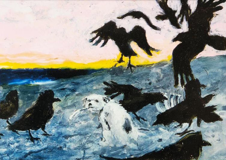 Thumbnail: Jamie Wyeth "Albino Bald Eagle" CUSTOM FRAMED Art
