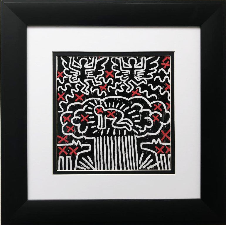 Keith Haring "Untitled #41" CUSTOM FRAMED Print