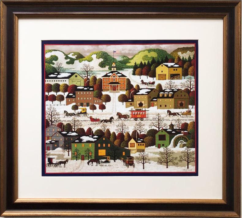 Charles Wysocki "Blossom River Junction" New FRAMED Art