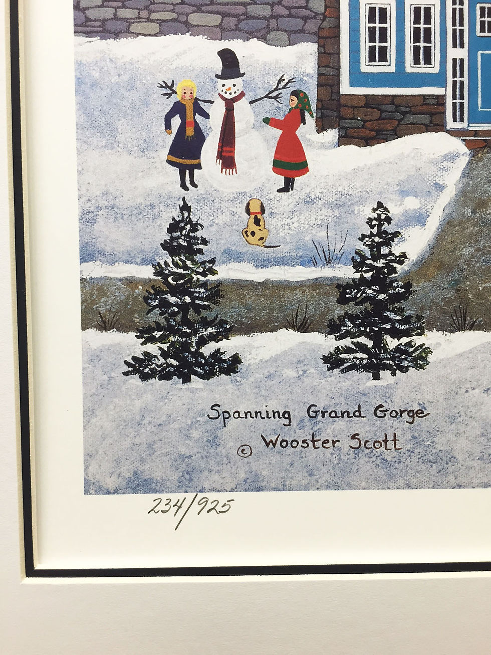 Thumbnail: Jane Wooster Scott "Spanning Grand Gorge" Newly FRAMED Lithograph Hand Signed