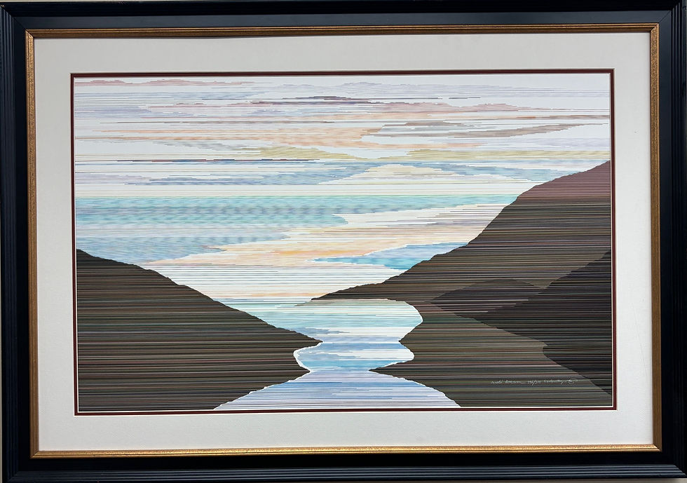 Marcus Uzilevsky "Jacob's Dream" Hand Signed Framed Mid Century Lithograph Art