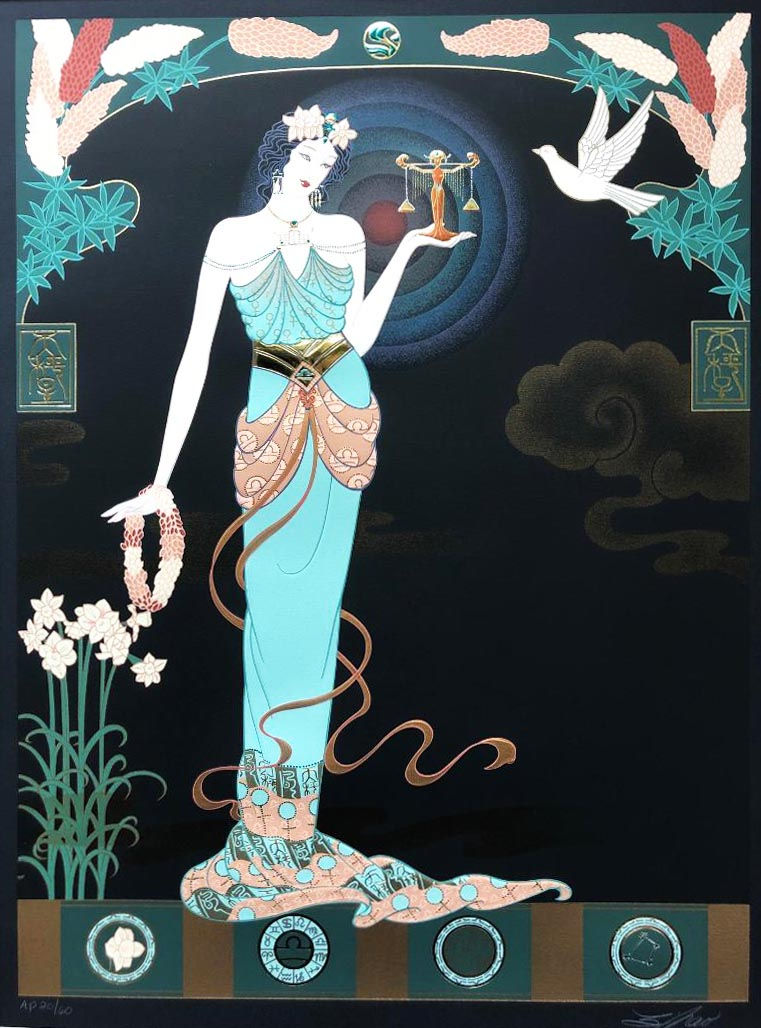 Thumbnail: Lillian Shao "Fairest Maiden" (Libra) Hand Signed FRAMED Art