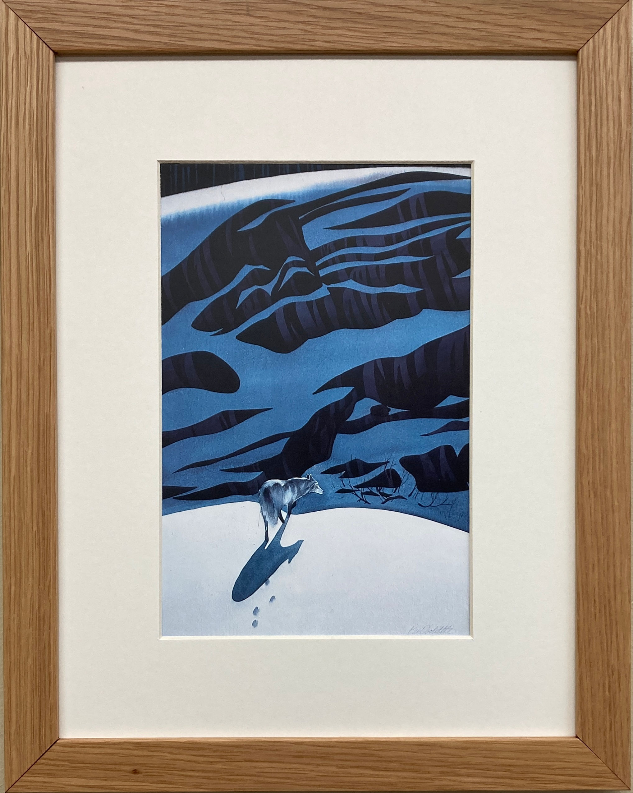 Bev Doolittle "Winterwolf 1973" Newly FRAMED American Art Artist Wolf Snow