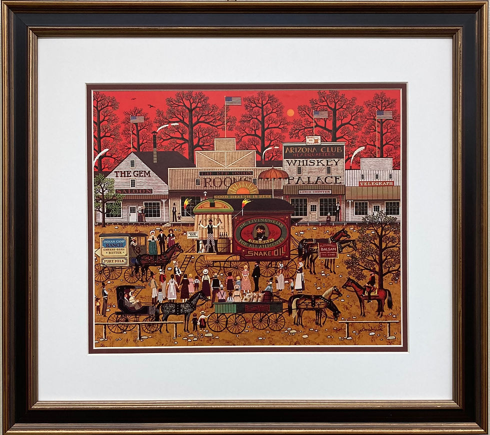 Thumbnail: Charles Wysocki "Smooth Talker" New CUSTOM FRAMED Art Americana