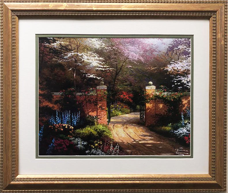 Thomas Kinkade "Gate of New Beginnings" New CUSTOM FRAMED Art