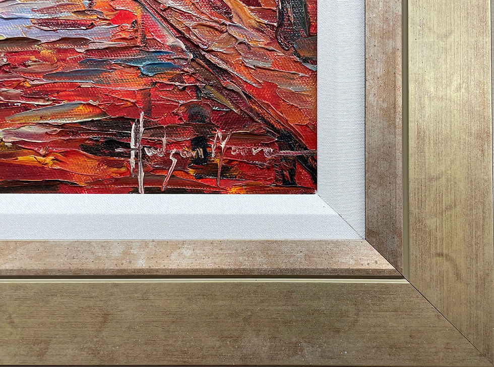 Thumbnail: Hudson Moore  "Colors of Autumn" Signed Original Oil Custom Framed Art Ilyayev