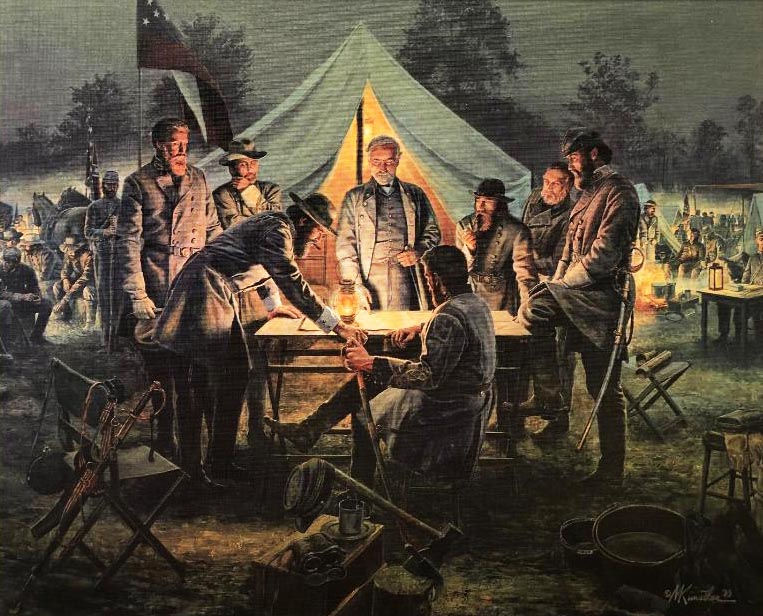 Thumbnail: Mort Kunstler "Sharpsburg War Council " New CUSTOM FRAMED Civil Art