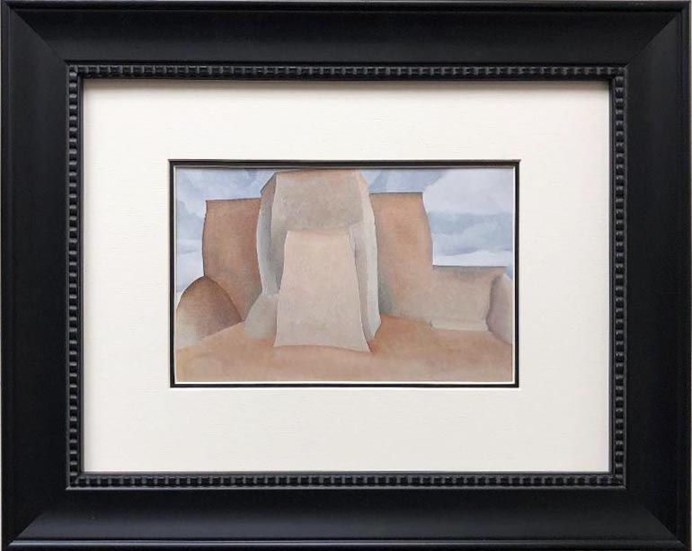 Georgia O'Keeffe "Ranchos Church" Art Print Custom Framed New