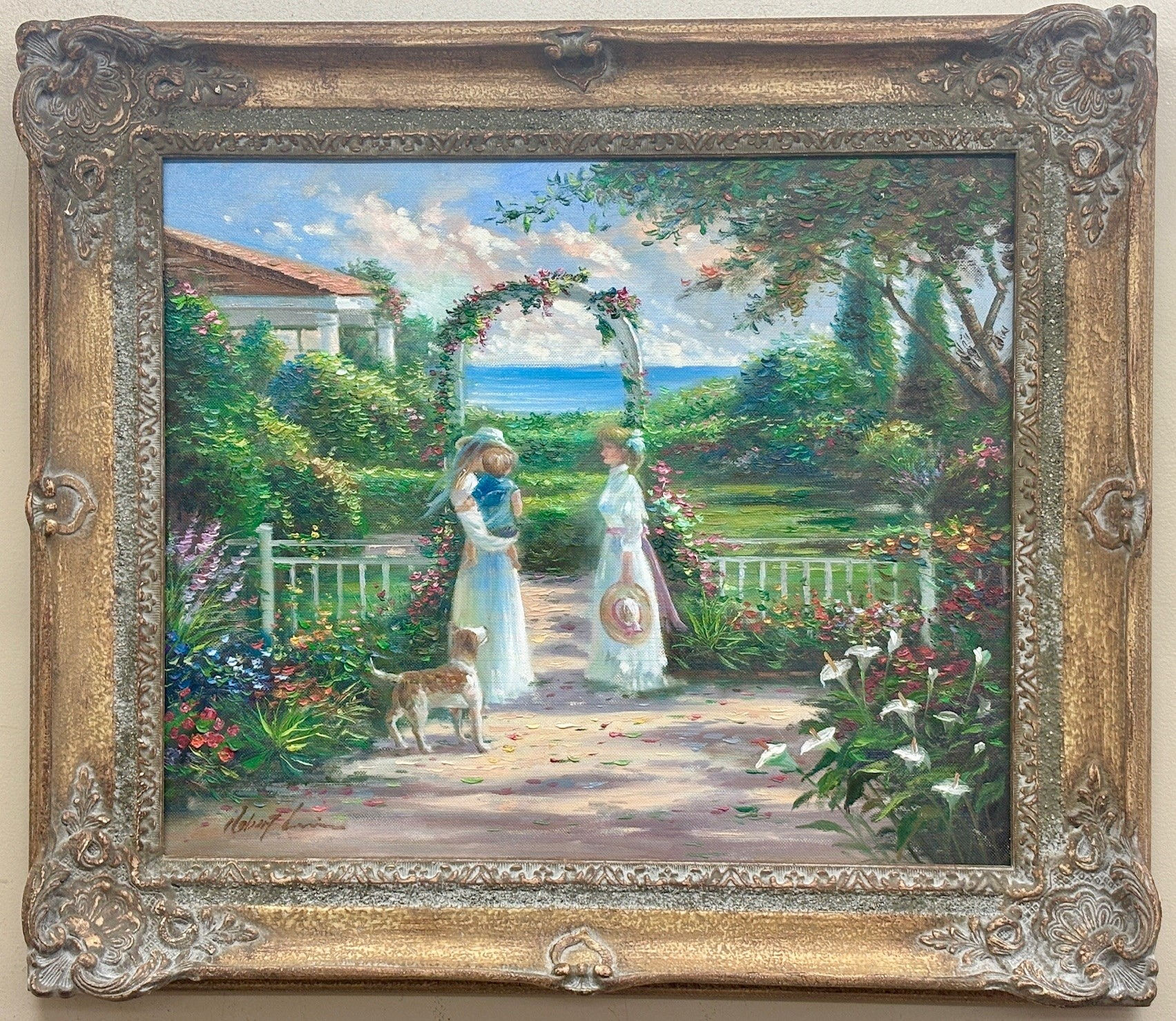 Robert Lui "Seaside Breeze" Hand Signed Framed Original Impressionist Art NEW