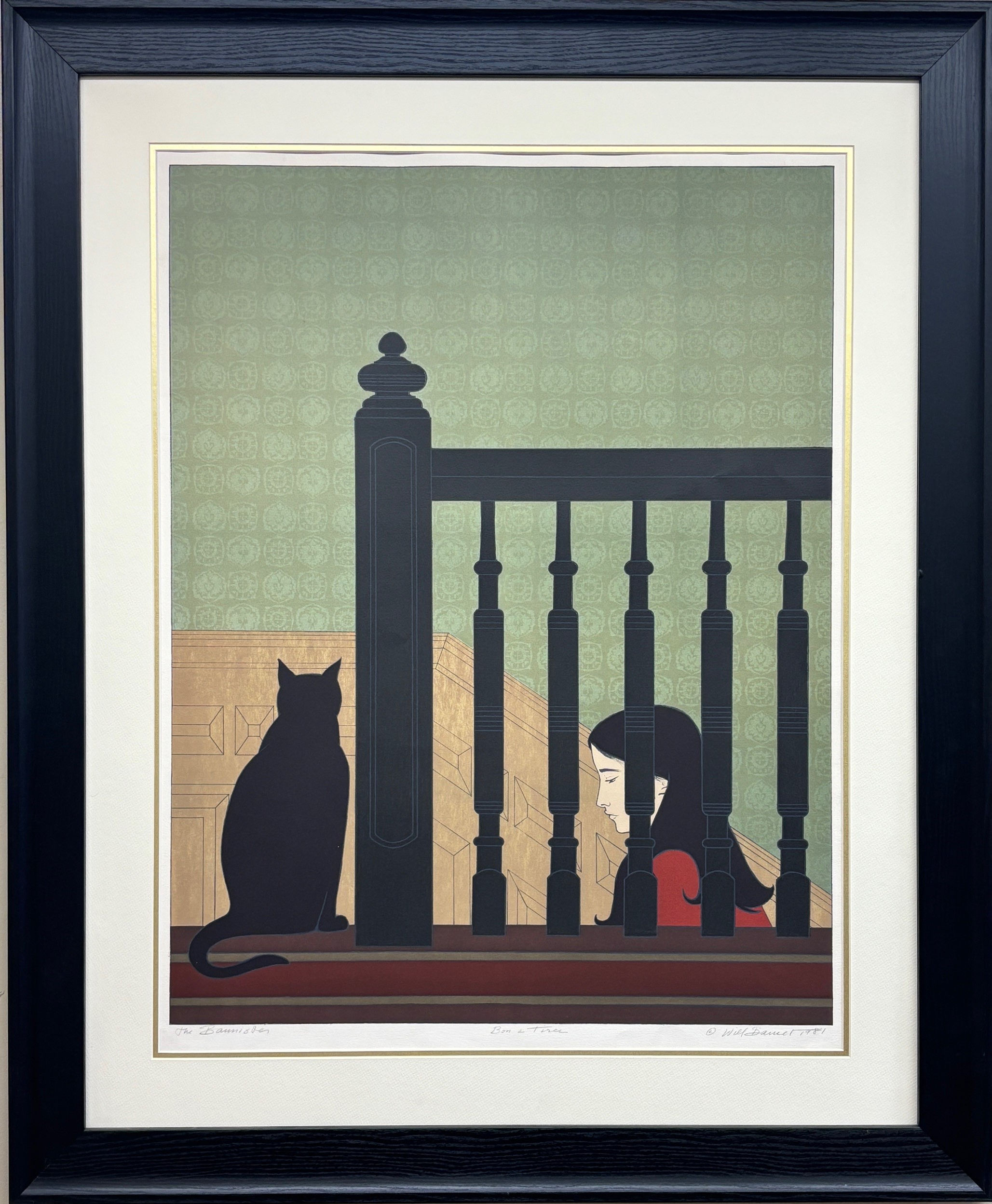 Will Barnet "The Banister" (Bon a Tirer) Hand Signed Mid Century Framed Art
