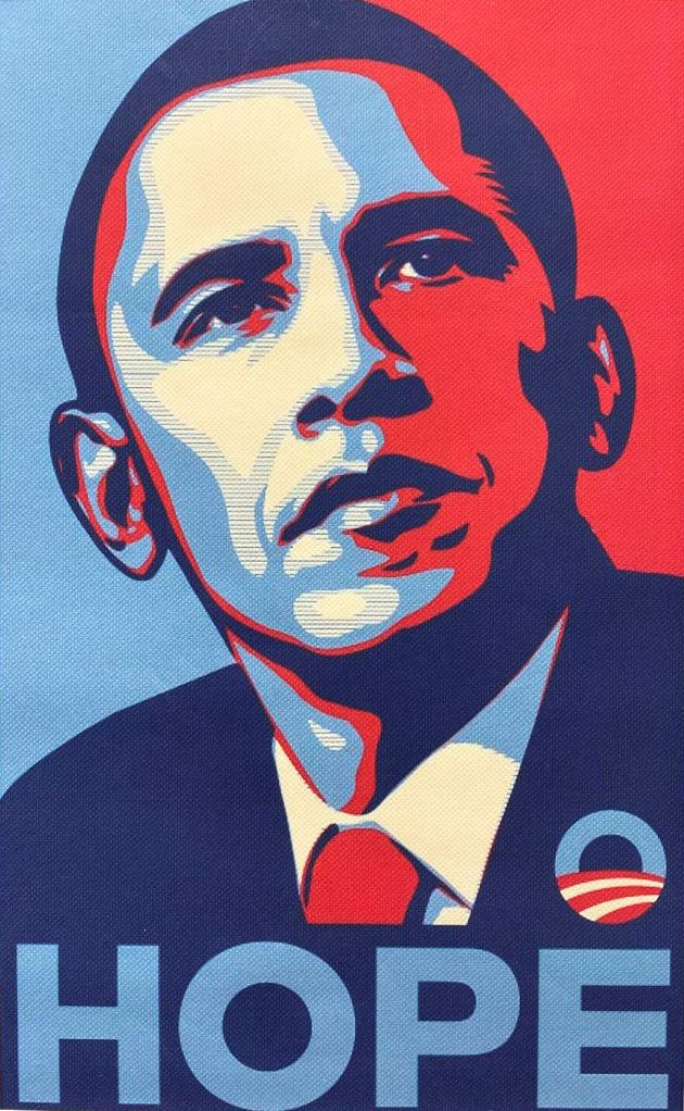 Thumbnail: Shepard Fairey "Obama-Hope" CUSTOM FRAMED Art Print