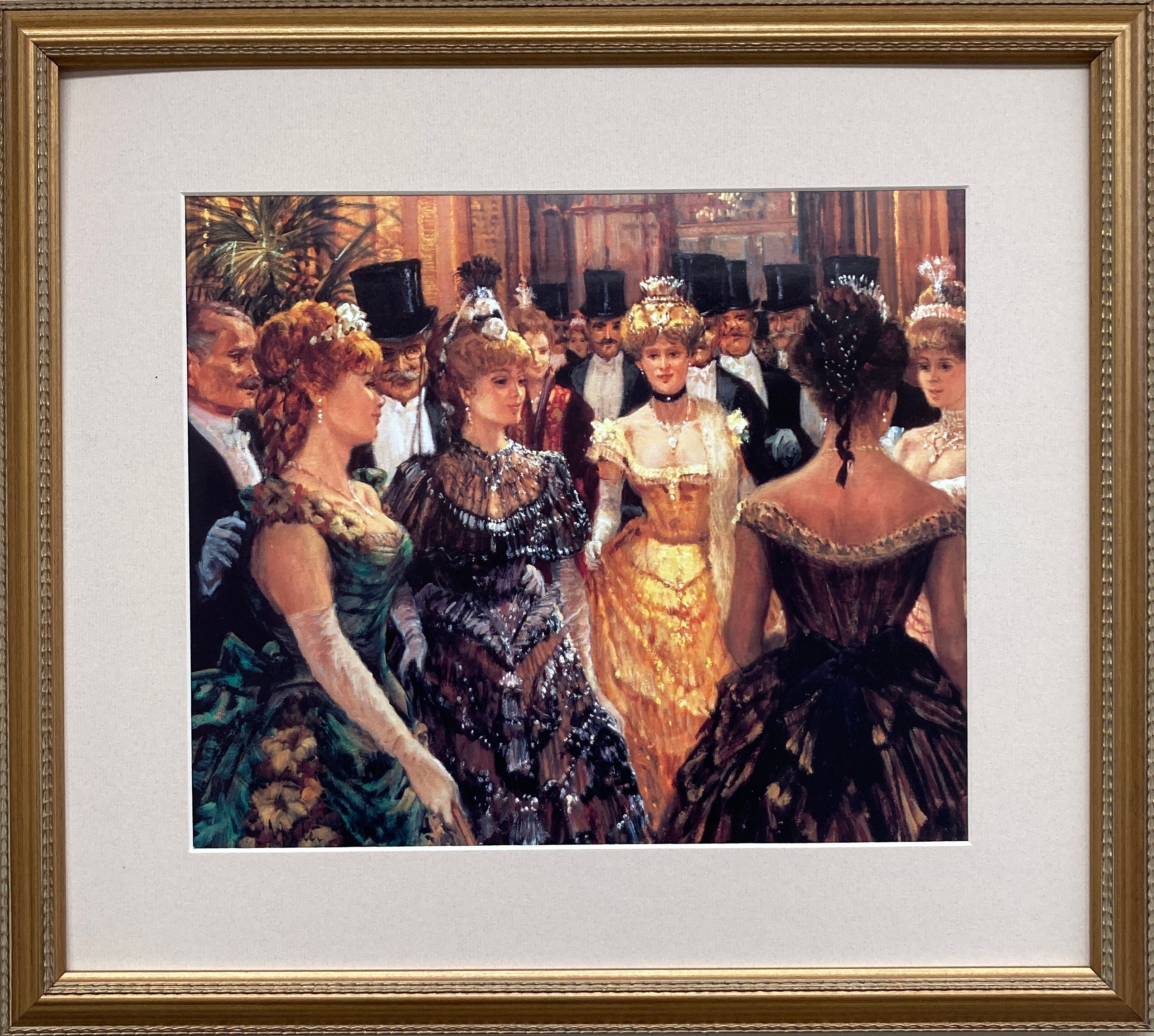 Alan Maley "First Night" Custom Framed Victorian Style Art Print NEW