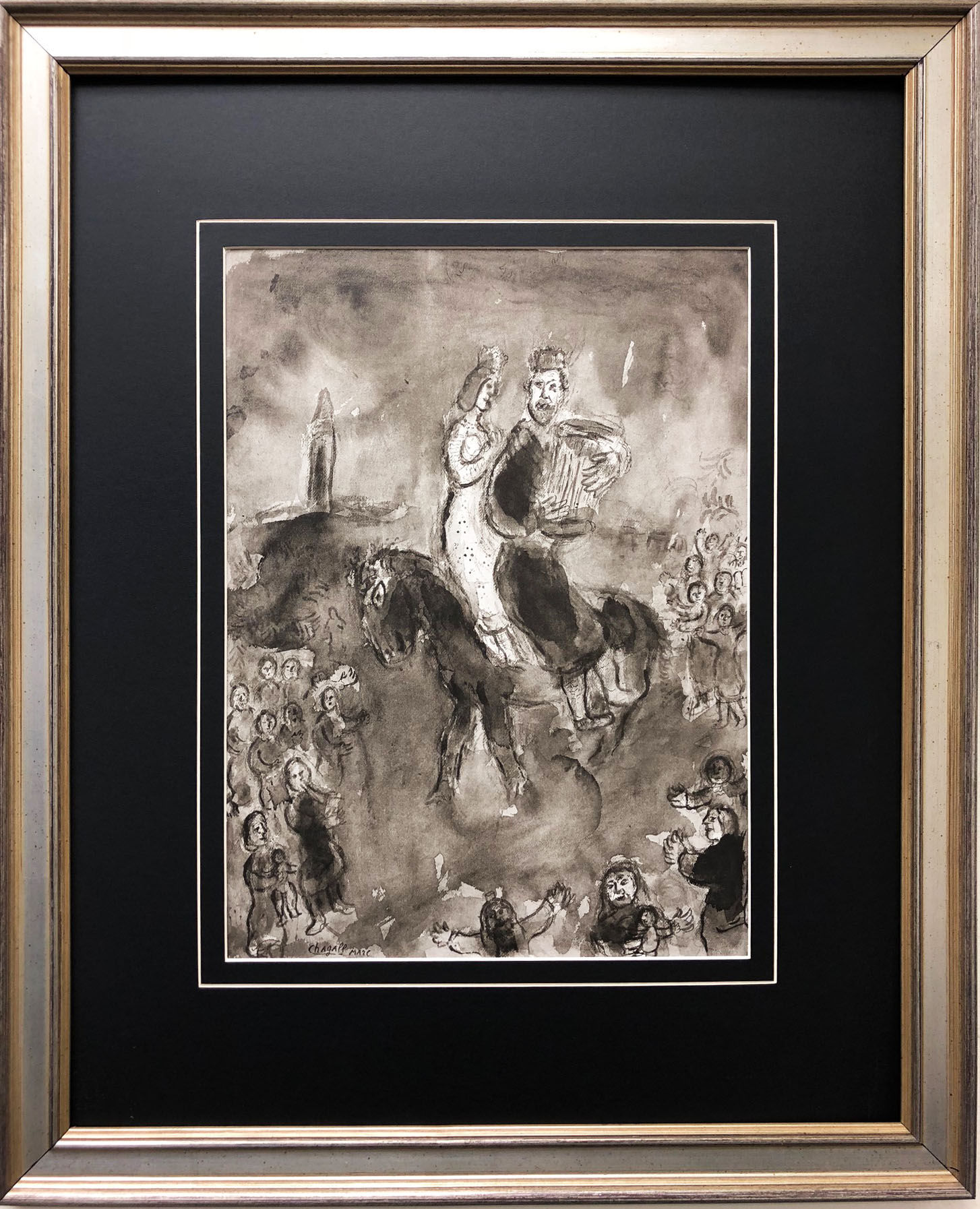Marc Chagall "Le Roi David" Newly CUSTOM FRAMED Art