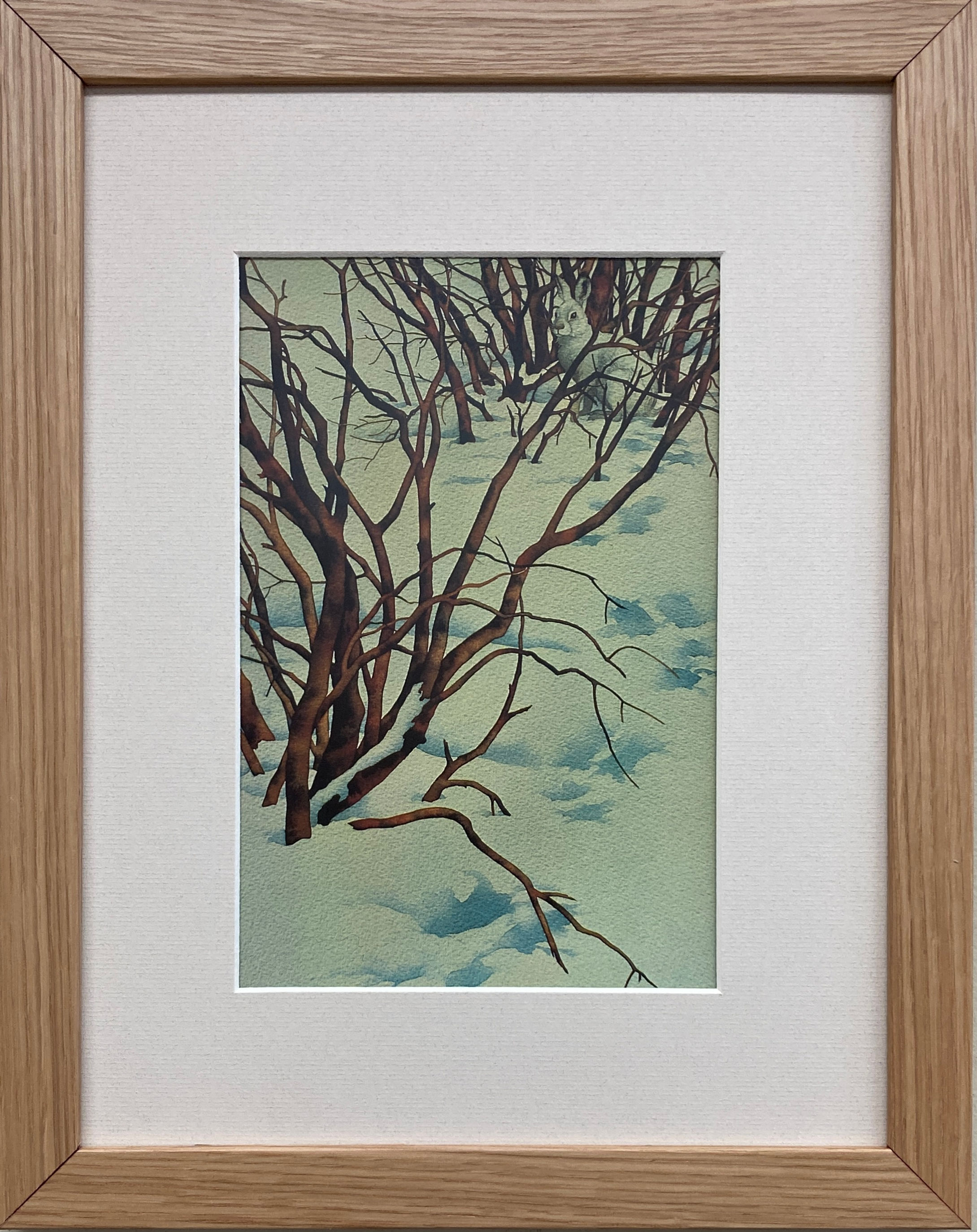 Bev Doolittle "Snowshoe Tracks 1975" Newly FRAMED American Art Winter Rabbit