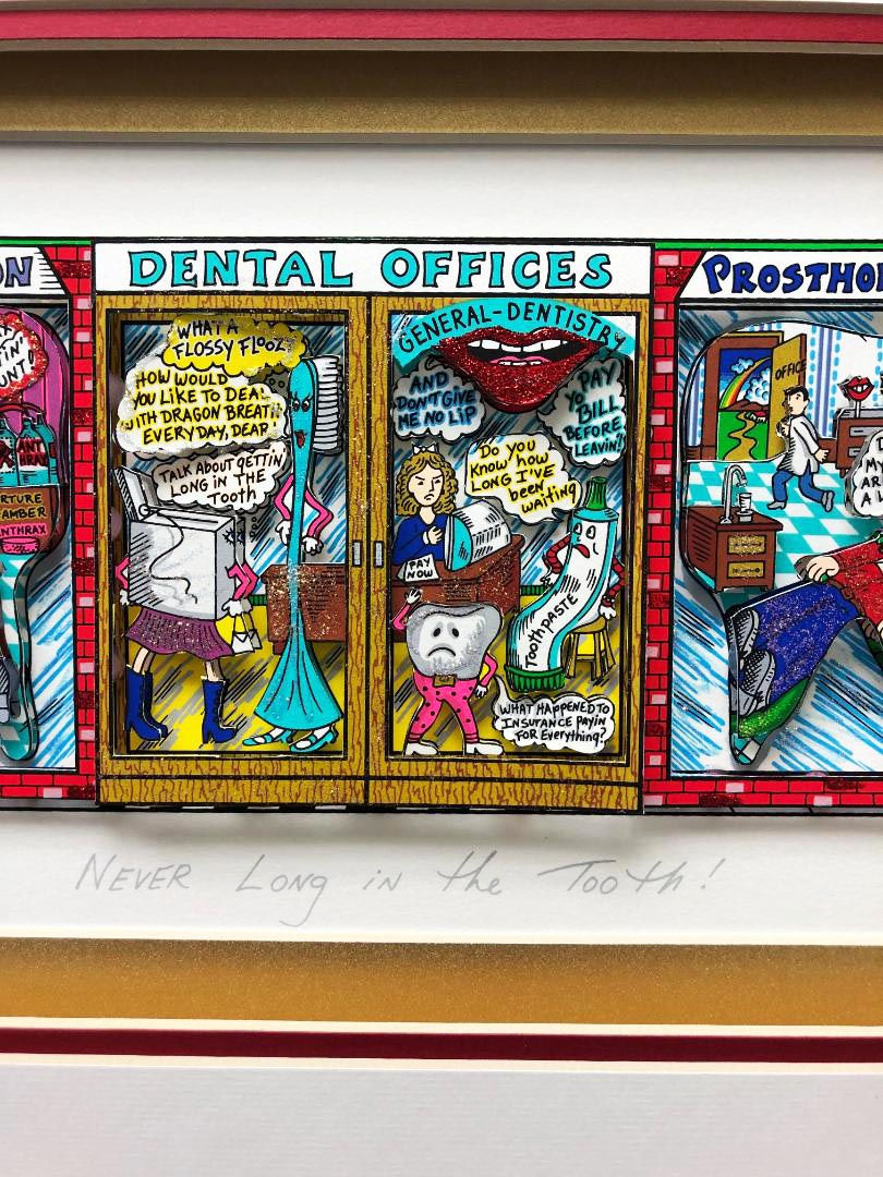 Thumbnail: Charles Fazzino "Never Long in the Tooth" FRAMED Signed # Pop Art
