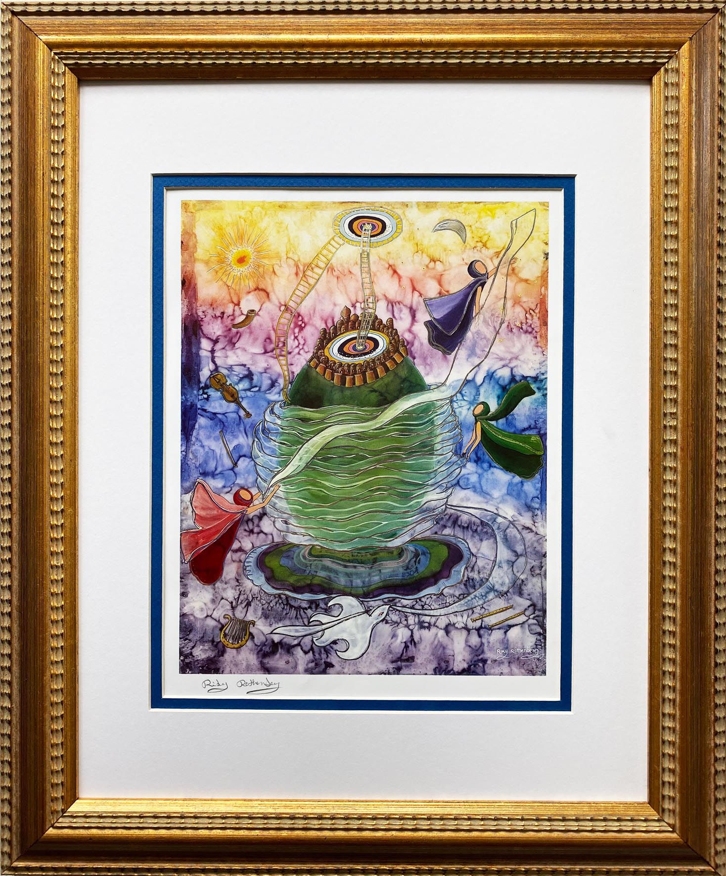 Rothenberg "Creation of the World" FRAMED Signed Judaic Art Biblical Jewish NEW