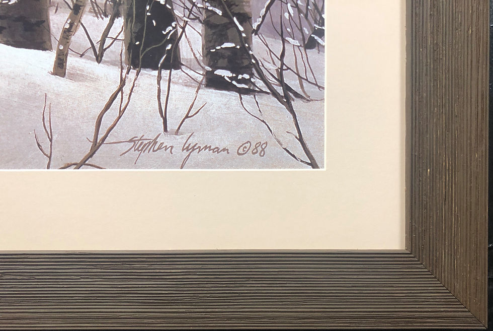Thumbnail: Stephen Lyman "A Walk in the Woods" FRAMED Art Nature Wildlife Moose