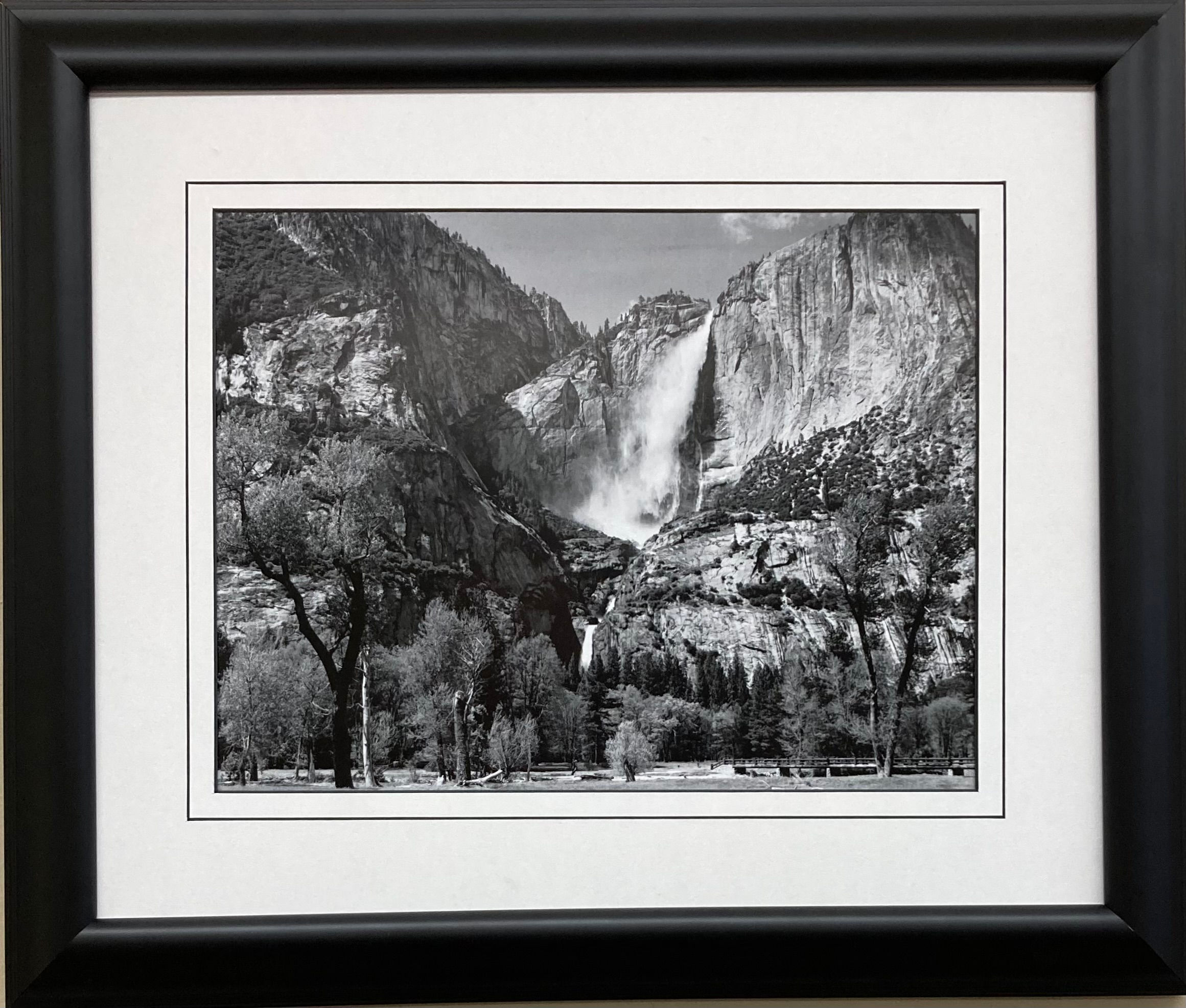 Ansel Adams "Yosemite Falls and Meadow"  Custom Framed NEW ART Photography