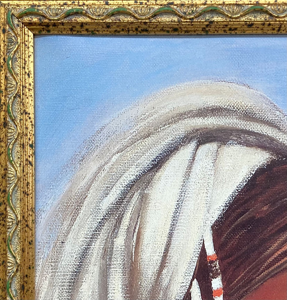 Thumbnail: M Caroselli "Journey's End" Newly FRAMED African Art Print