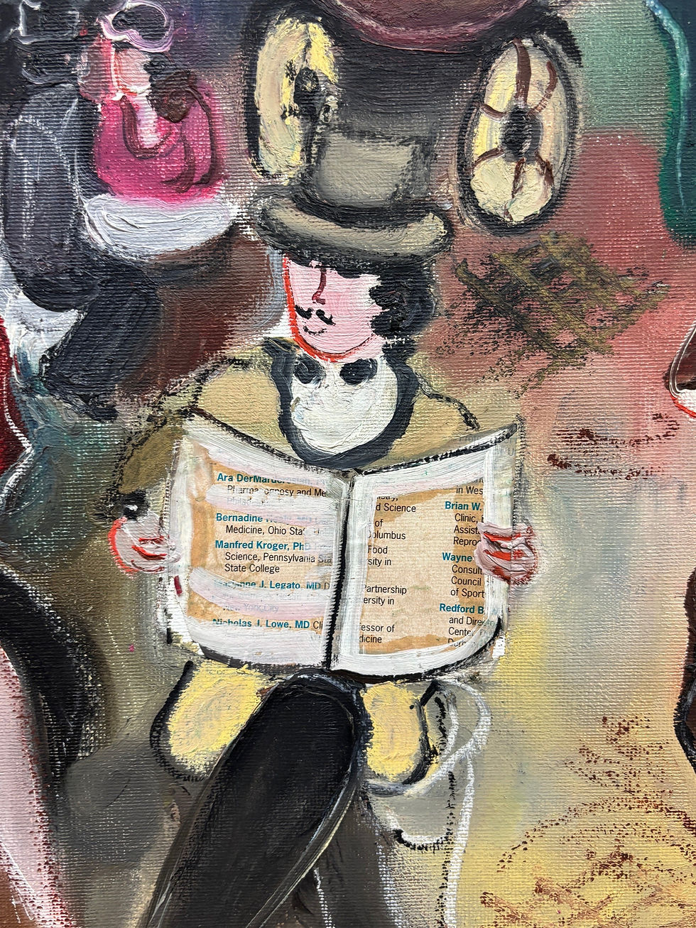 Thumbnail: Zule Moskowitz "Dia de Sociedad"  Signed Original Oil FRAMED ART NEW