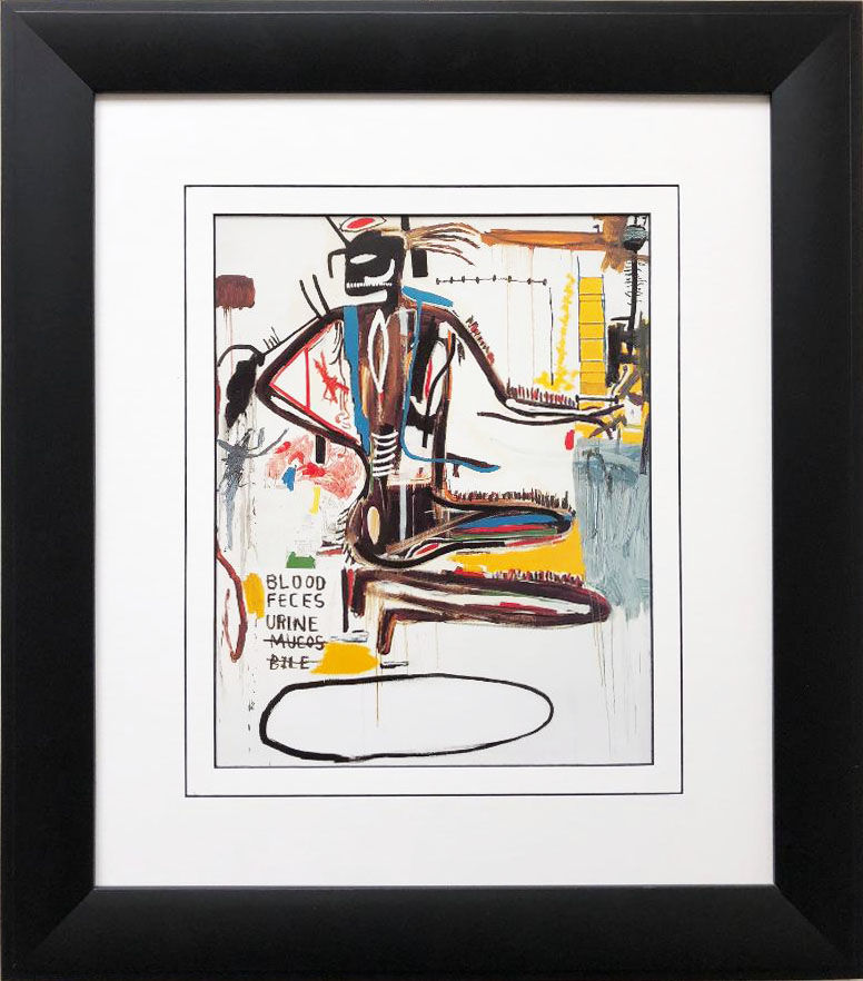 Jean Michel Basquiat "Pharynx" 1985 FRAMED Pop Art