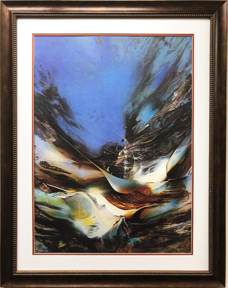 Leonardo Nierman "The Ship" Custom Framed Art