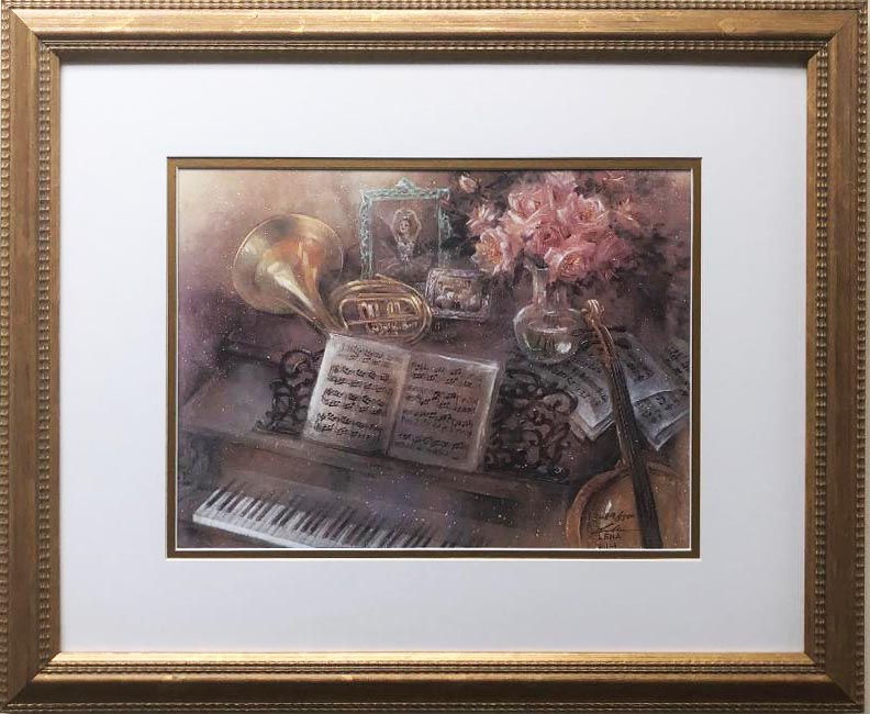 Lena Liu "Musical Trio" Hand Signed Limited Edition Framed Art