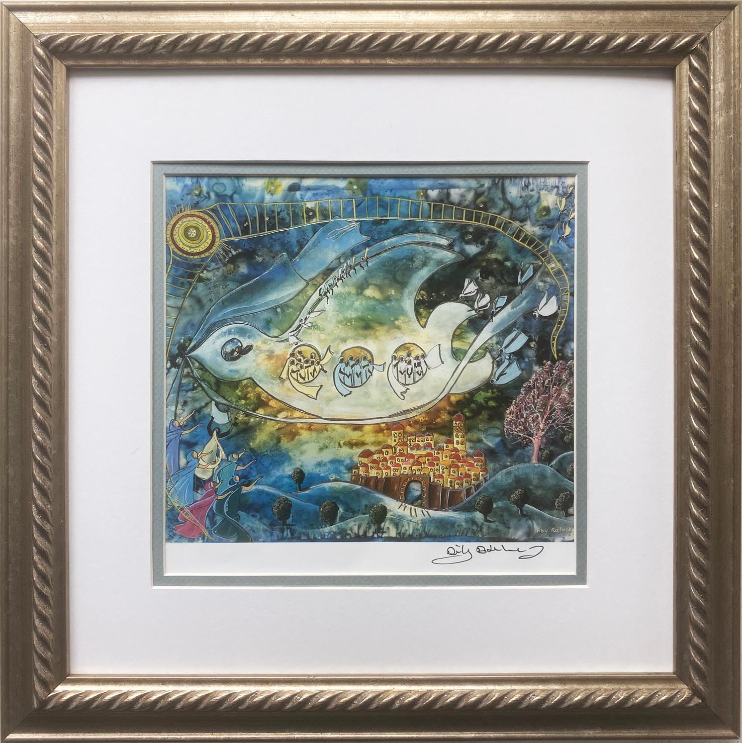 Riky Rothenberg "The Dove" Signed Art Biblical Ethiopian Jews in Israel NEW