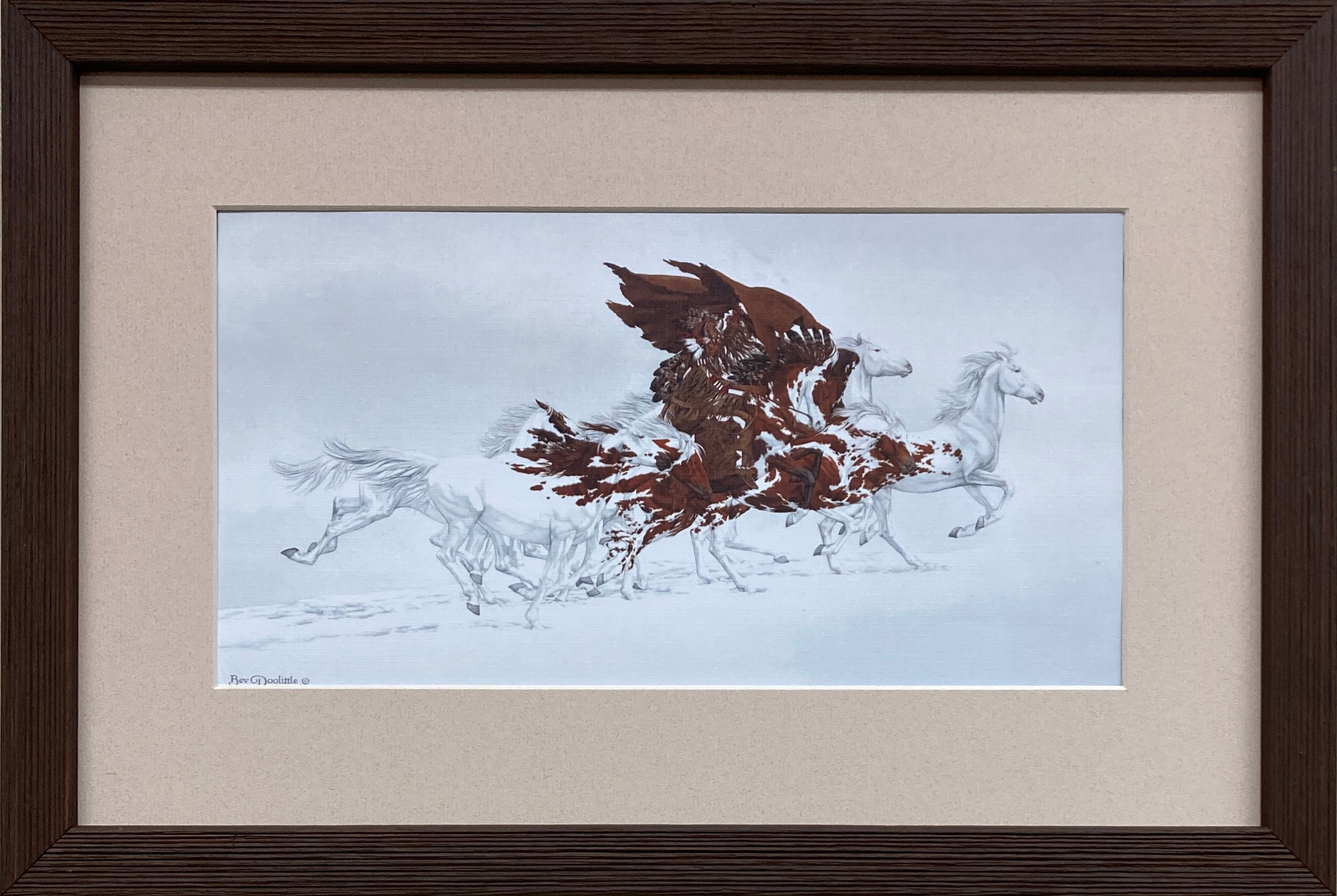Bev Doolittle "Eagle's Flight" Newly FRAMED American Art Horse