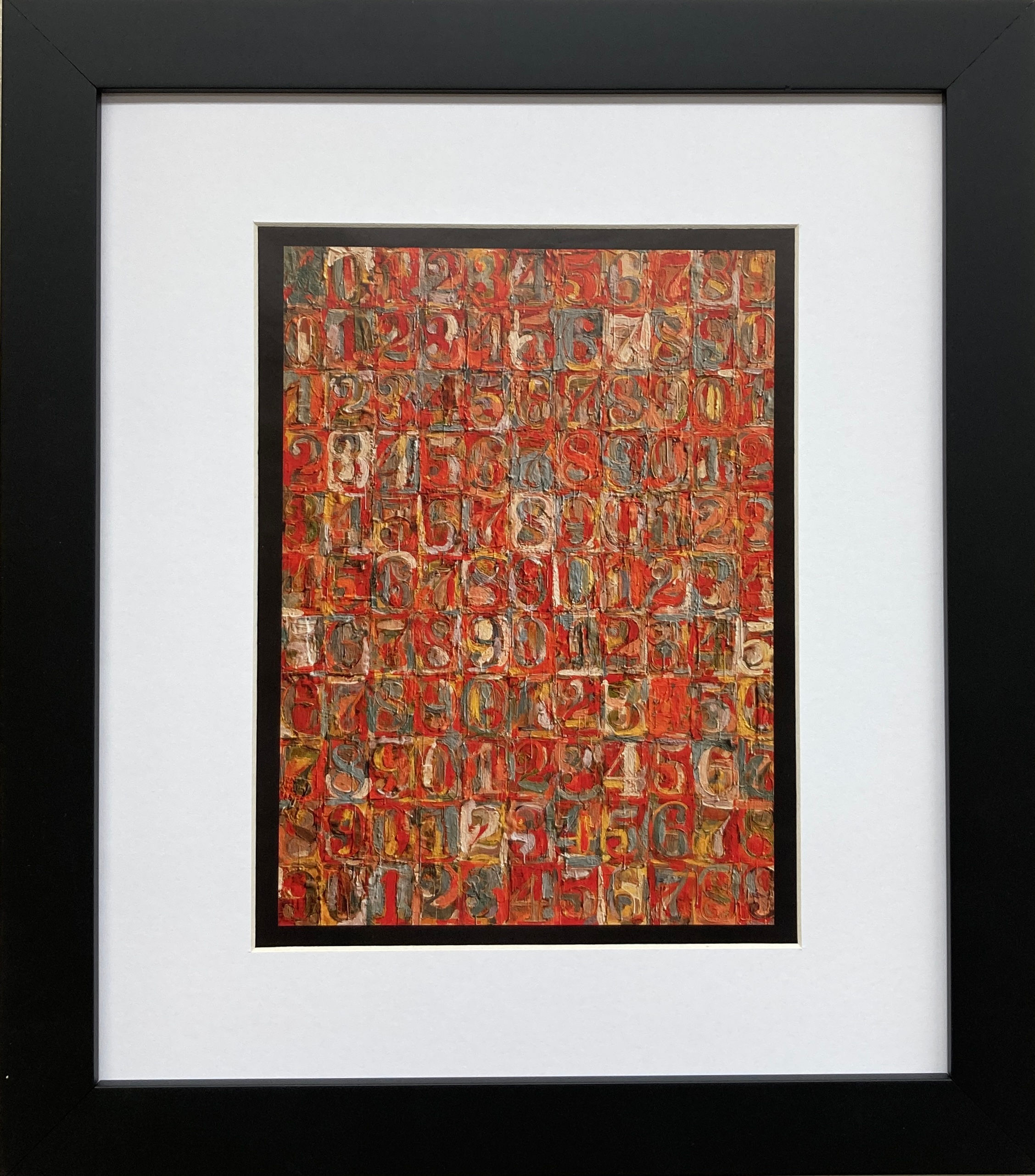 Jasper Johns "Numbers in Color '59" Custom FRAMED Pop Art Abstract Expressionism